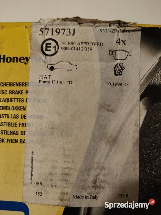 Klocki hamulcowe Fiat Punto II Włocławek sprzedam