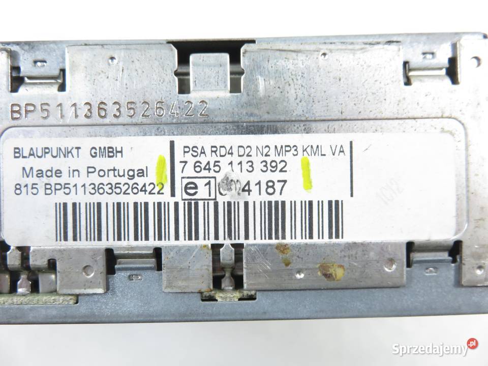 RADIO PEUGEOT 407 6D 7645113392