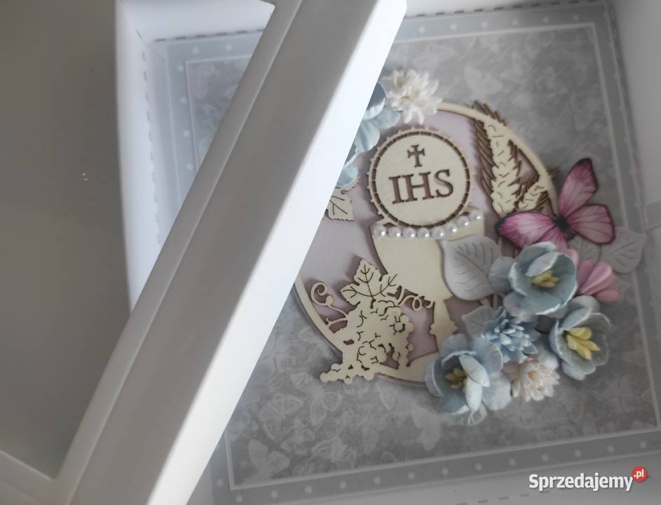 Kartka w pudełku ręcznie robiona na Pamiątkę Łódź