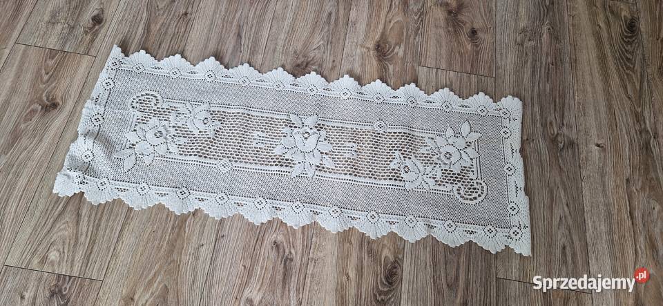 obrus bieżnik ażurowy ażur prostokątny kremowy Kraków sprzedam