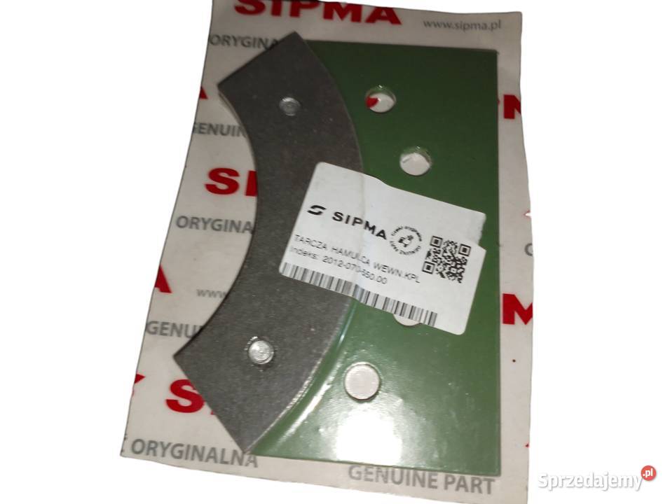 Tarcza hamulca wewnętrzna Prasa kostkująca SIPMA Rolnictwo podkarpackie Tyczyn