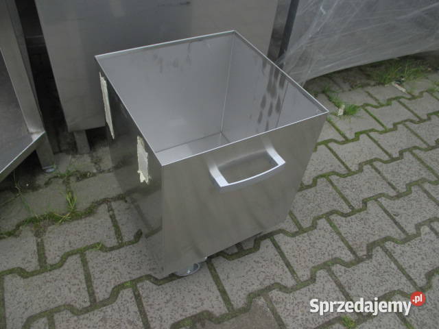Kosz na odpady jezdny z pokrywą stal nierdzewna Gastronomia
