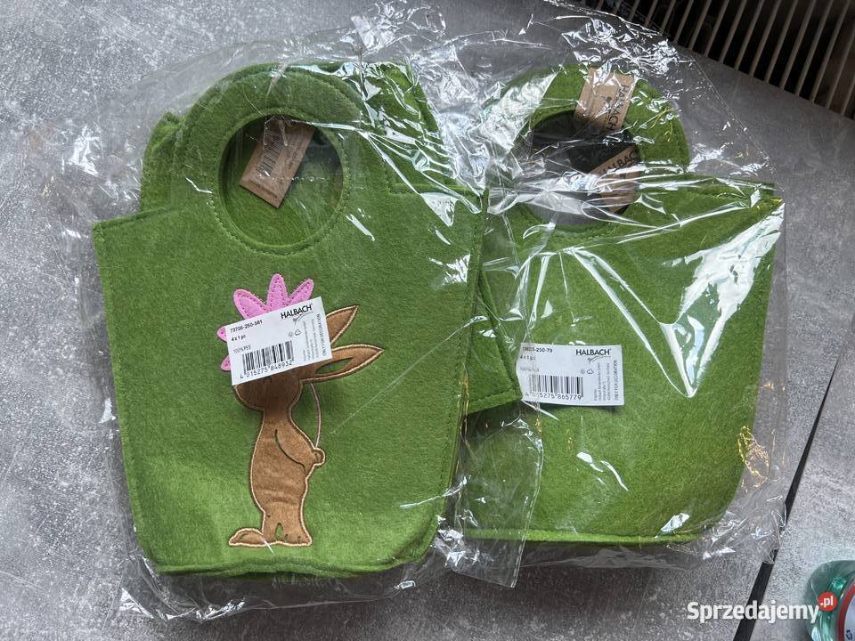 Filcowe torby torebki koszyczki dekoracyjne na Jasło