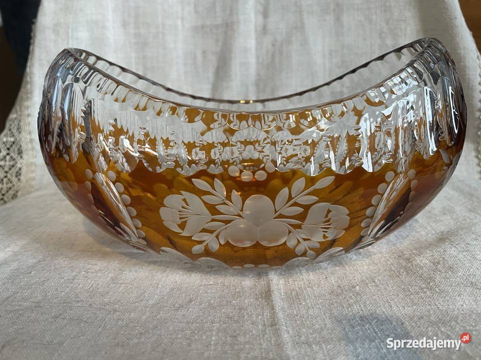 Zardiniera krysztal Huta Julia Czasy PRL Jelenia Góra