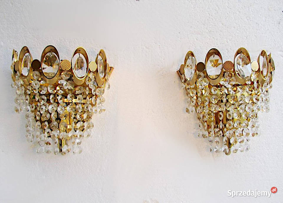 2 kinkiety mosiądz Kryształki Szczecinek
