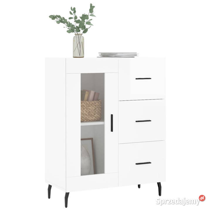 Szafka biała połysk 695x34x90 materiał