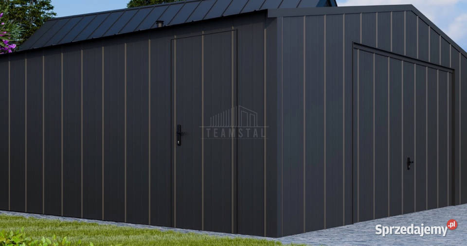 Garaż blaszany 6x6 brama uchylna drzwi blacha na pomorskie Malbork sprzedam