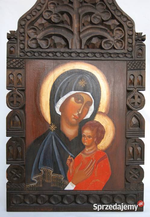 Matka Boża z Dzieciątkiem Jezus ręcznie pisana Lublin sprzedam