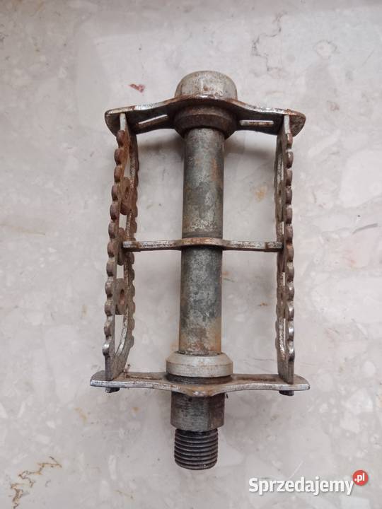 Pedały rowerowe metalowe vintage PRL antyki