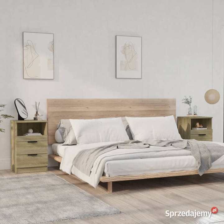 Szafki nocne 2 dąb sonoma materiał mazowieckie