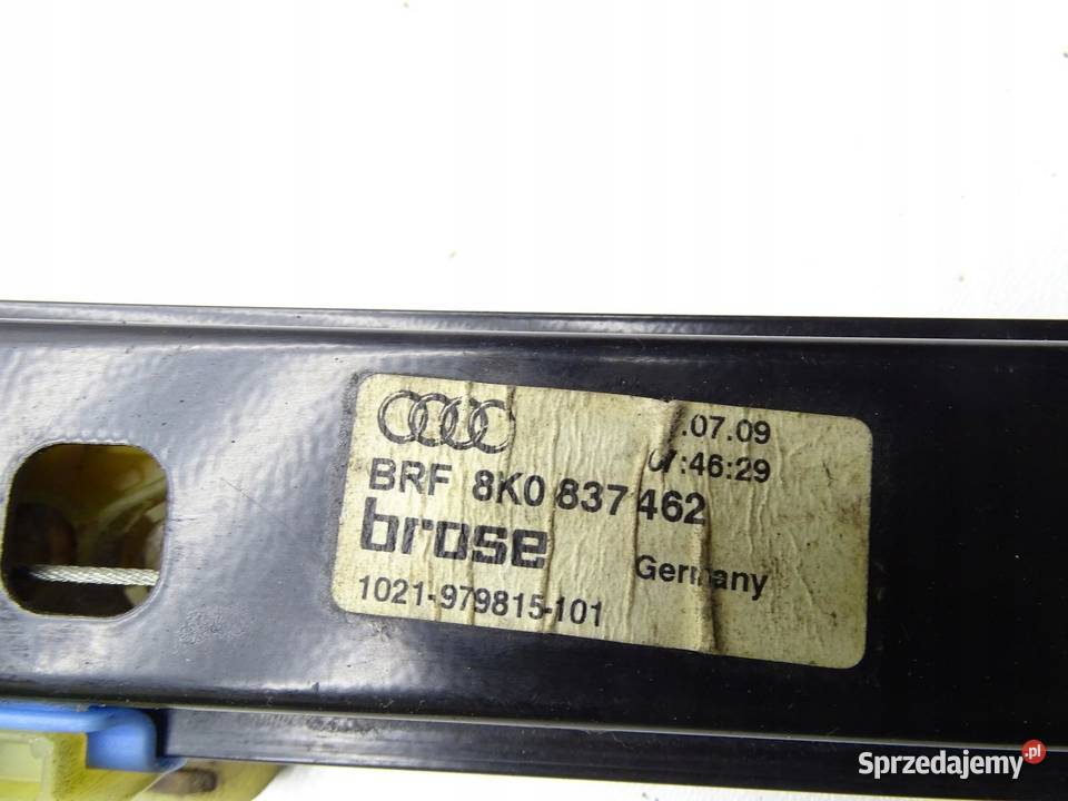 MECHANIZM PODNOSZENIA SZYBY PRAWY PRZÓD PRZEDNI