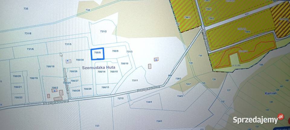 Działka w Szemudzkiej Hucie 149 M2 1037m2 Szemudzka Huta