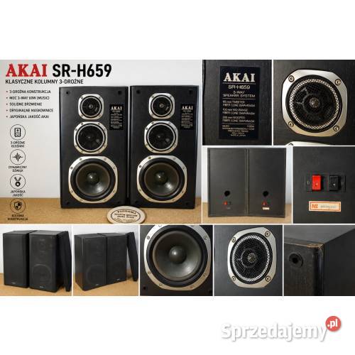 Kolumny głośnikowe Akai SRH659 3Way Vintage HiFi