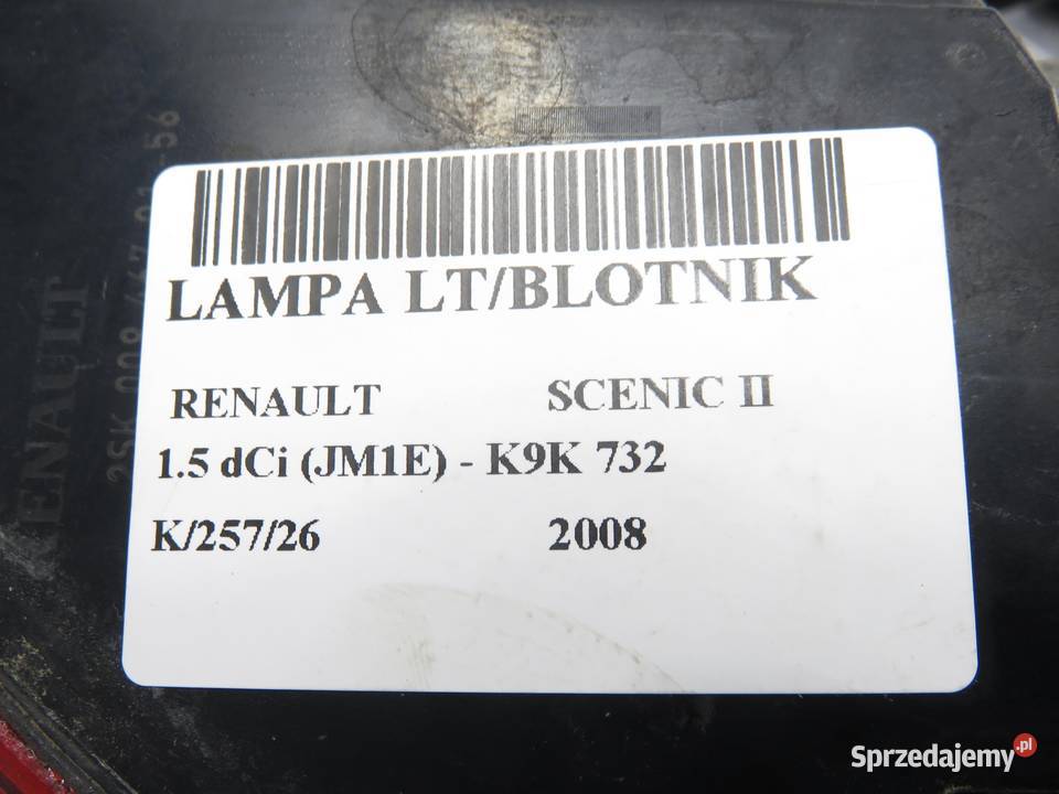 LAMPA LEWA TYLNA RENAULT SCENIC II LIFT 164223
