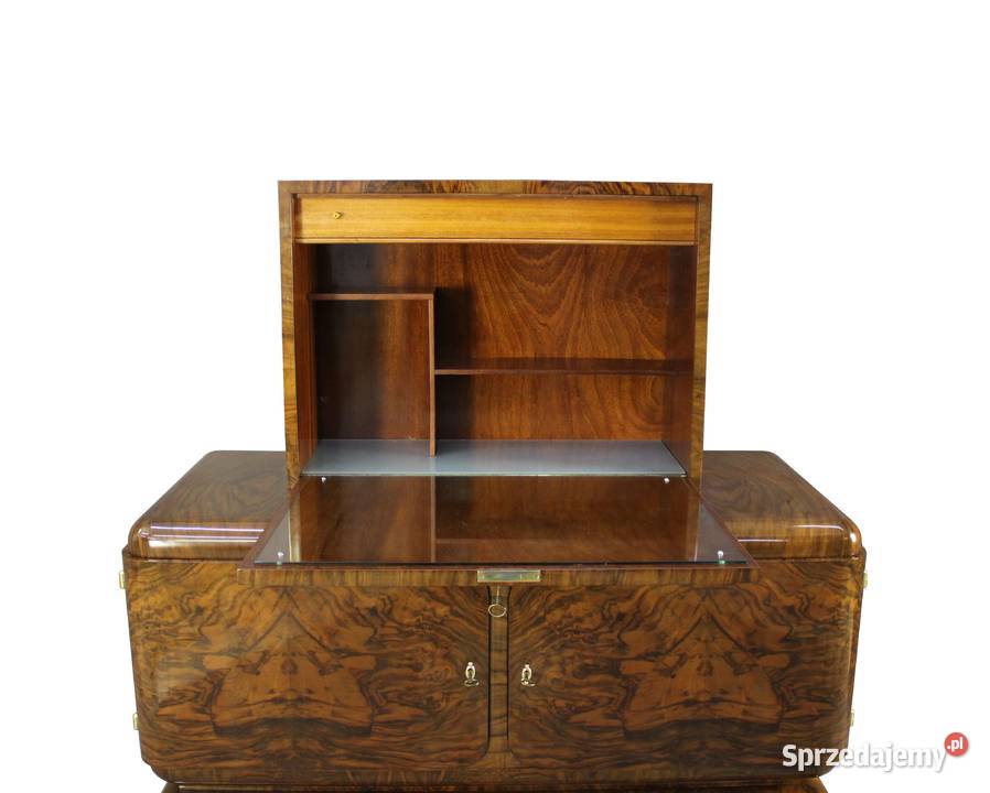 Unikatowy barek pomocnik art deco renowacji Zielonka