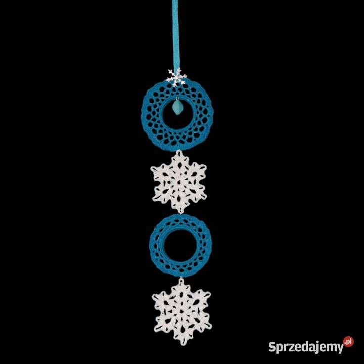 Zawieszka ozdoba na okno szydełkowa 30x8 Z161 Kluczbork