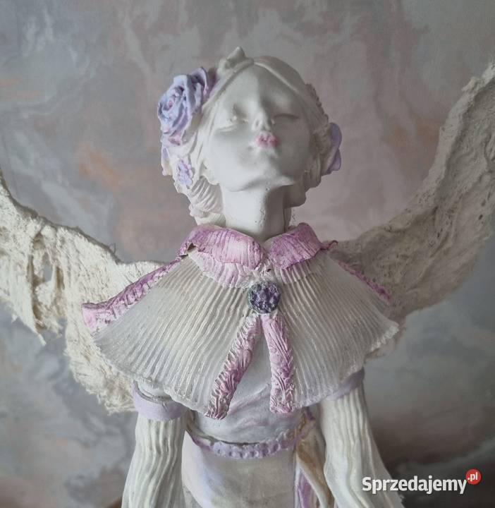 Piękny anioł ecru róż perła