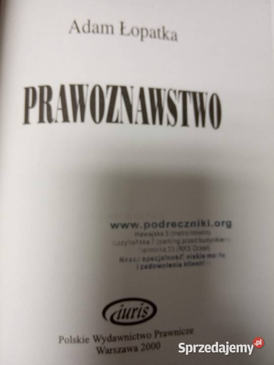 Prawoznawstwo książki używane antykwariaty