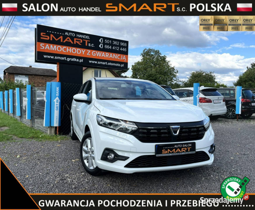 Dacia Sandero 10BenzynaLPG Salon 1rej 2022 Apple światła przeciwmgielne śląskie Rydułtowy