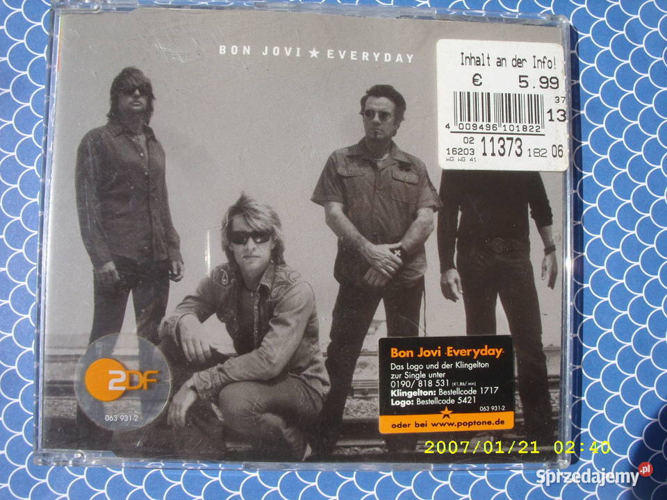 Rock CDsingiel BON JOWIEVERYDAY 2002 dolnośląskie Wołów