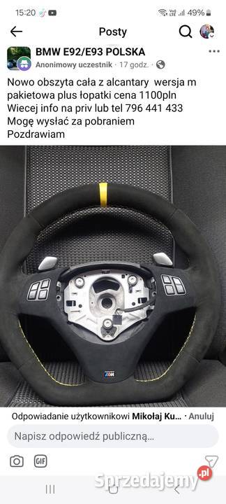 Kierownica Bmw e81 e83 e84 e87 e90 nowo obszyta Zgorzelec
