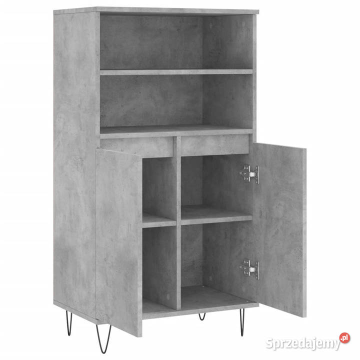 Wysoka szafka szarość betonu 60x36x110 WM831488 Warszawa