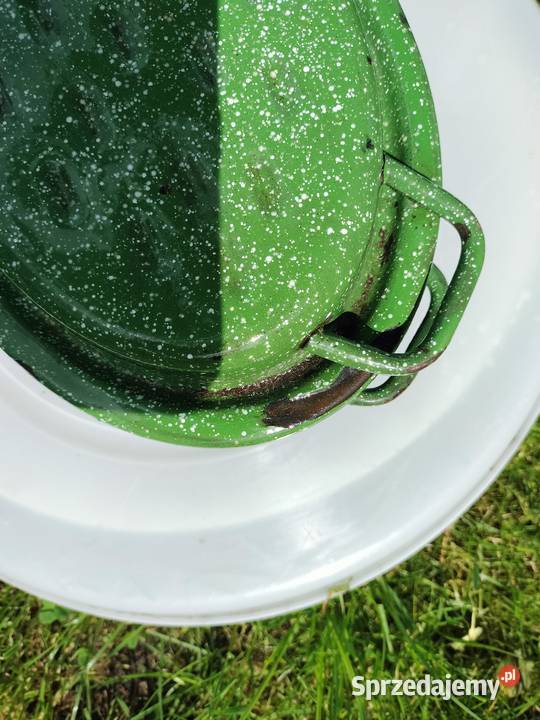 Brytwanka zielona emaliamała używana gęsiarka Choszczno