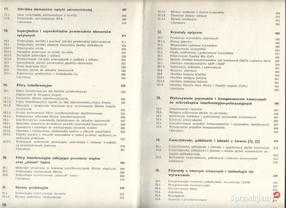 TECHNOLOGIA ELEMENTÓW OPTYCZNYCH Legun