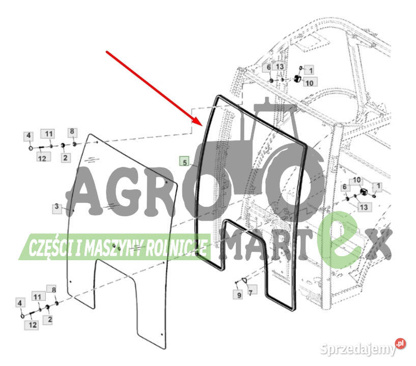 SU42748 USZCZELKA SZYBY L6081 JD sprzedam