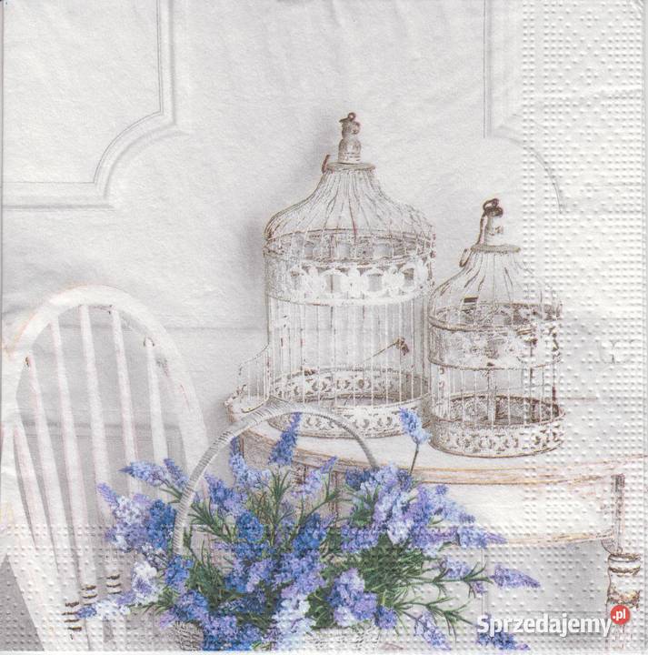 Dekupaż serwetkikwiaty love rower retro