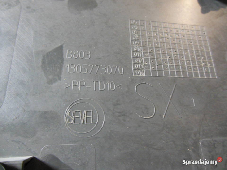 LISTWA DRZWI LEWA PRZÓD czarna 1305773070 Kozy