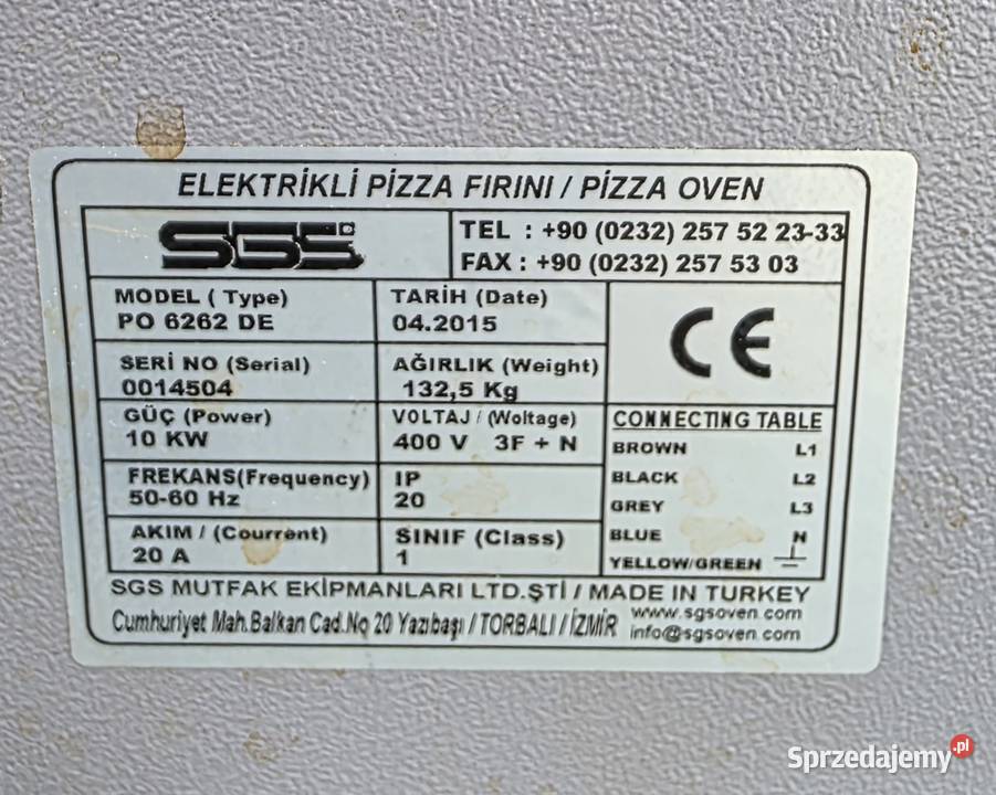 Piec do pizzy 33264 Warszawa sprzedam