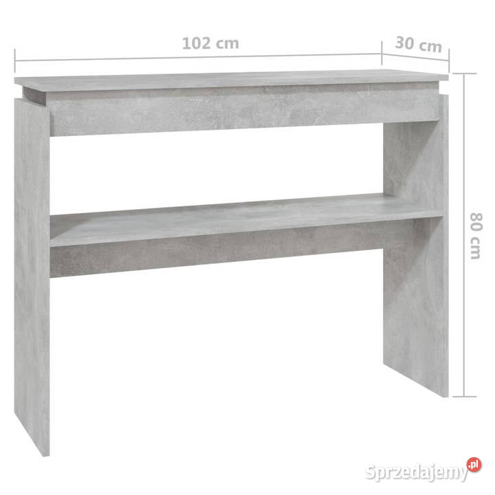 Stolik konsolowy szarość betonu 102x30x80 Warszawa