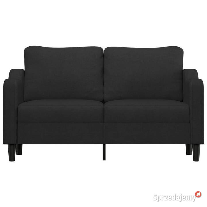 Sofa 2osobowa czarna 140 tapicerowana tkaniną Warszawa