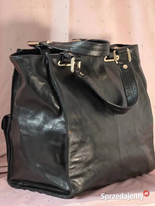 Duża Torba DKNY Vintage Skórzana 100 Oryginał Warszawa