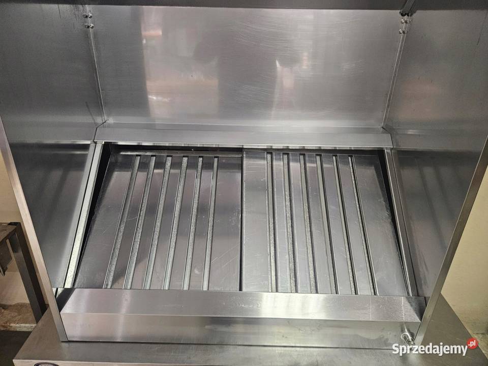 Okap nierdzewny przyścienny 95 x 120 z wbudowaną Góra