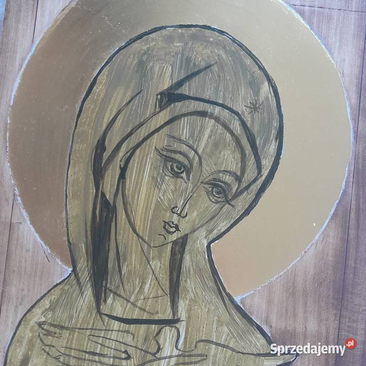 Ikona Pneumatofora na desce lipowej chrzest ślub Szczecin