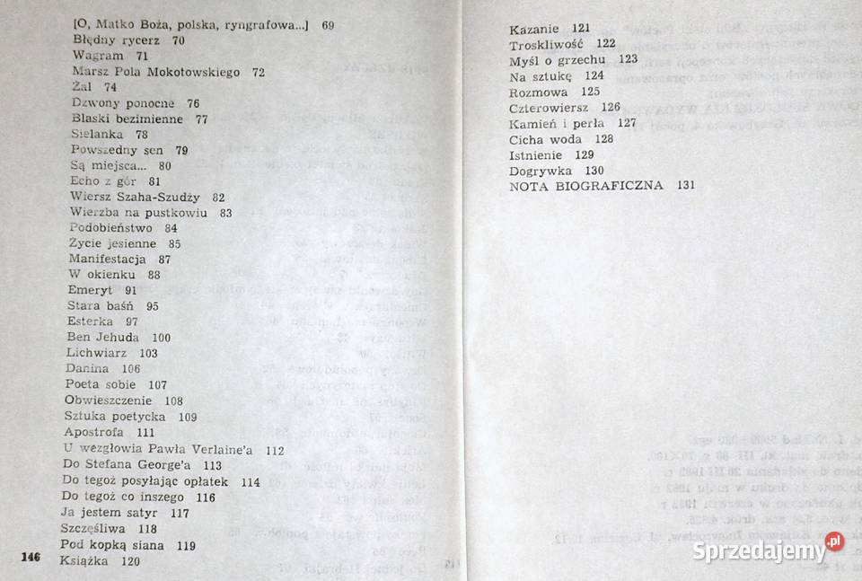 Poezje wybrane Wacław RoliczLieder sprzedam