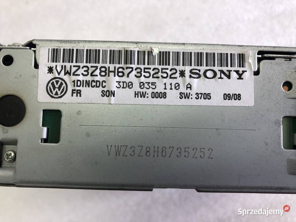 ZMIENIARKA PŁYT CD 3D0035110A VW PHAETON osobowe