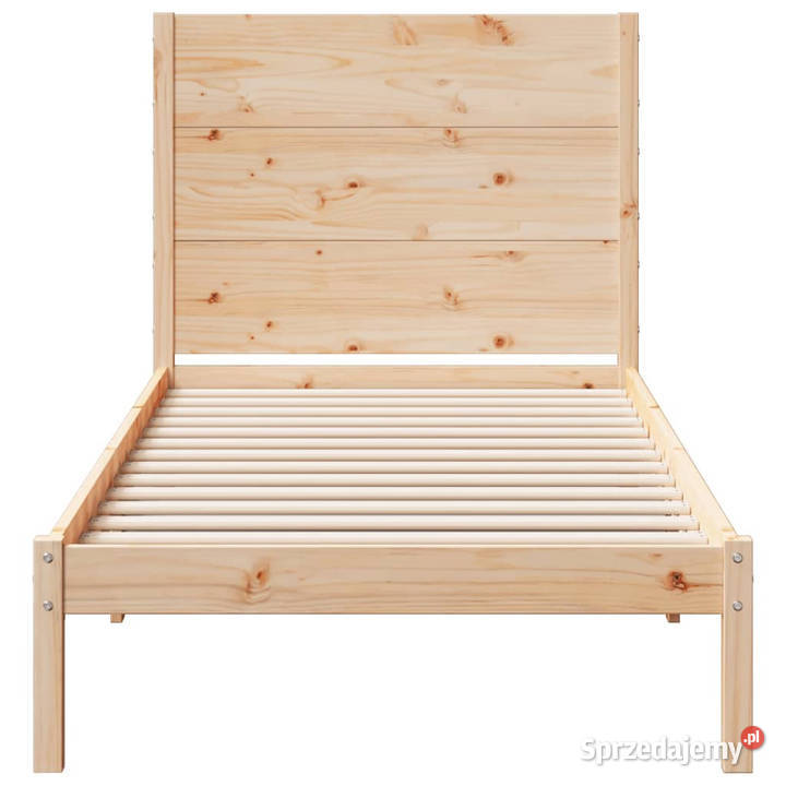 Dłuższe łóżko bez materaca lite drewno 100x210 mazowieckie Warszawa