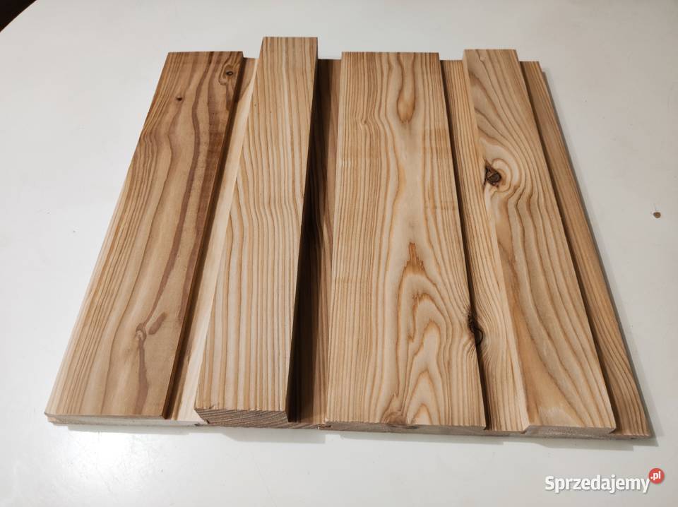 Modrzew 3D elewacja drewniana drewno strugane Biskupice
