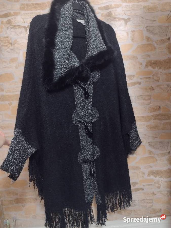 Wytworne futrzane Ponczo z Madrytu peleryna Kraków