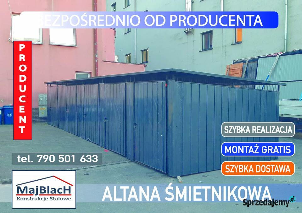 Wiata Altana Śmietnikowa ŚMIETNIK GARAŻ BLASZANY Chełm sprzedam