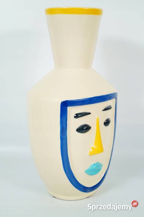 Porcelanowy wazon żardiniera Vallauris 1960 Gizałki