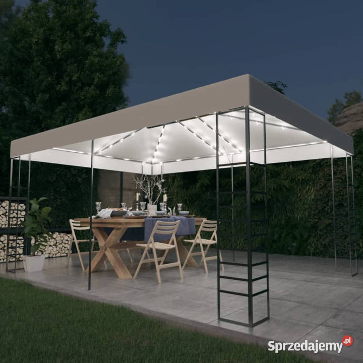 Altana ze sznurem lampek LED 4x3x27 m biała Warszawa sprzedam