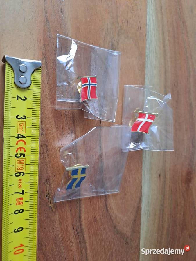 Pin Przypinka Flaga Dania Szwecja Norwegia Piny Pozostałe Warszawa