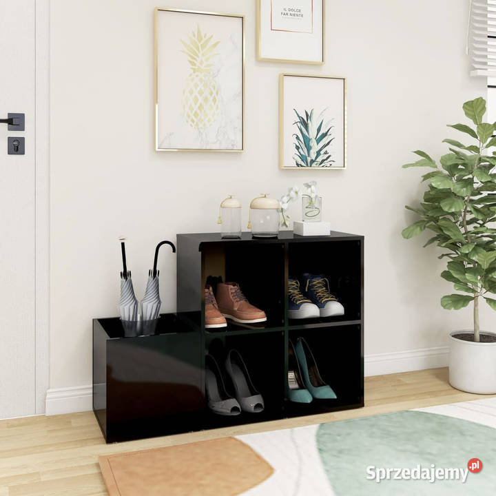 Szafka na buty czarna z połyskiem 105x355x70 Warszawa