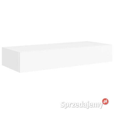 vidaXL Półka ścienna z szufladą biała 60 x 235 x