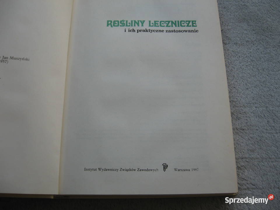 KsiążkaRośliny lecznicze i ich zastosowanie Olsztyn