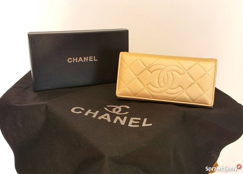 CHANEL PORTFEL DWUKOMOROWY TĘCZOWA BLASZKA Bydgoszcz